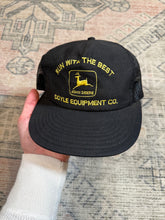 Load image into Gallery viewer, Vintage John Deere Run With The Best Black Trucker Hat