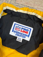 Load image into Gallery viewer, Vintage 90s Pittsburgh Steelers Starter Zip Up Puffy Jacket (2XL)