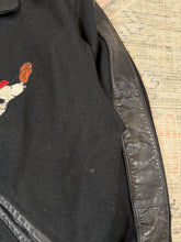 Load image into Gallery viewer, Vintage Peanuts+Snoopy Leather Letterman Jacket (XL)