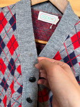 Load image into Gallery viewer, Vintage 70s Cardigan Sweater Vest (WS)