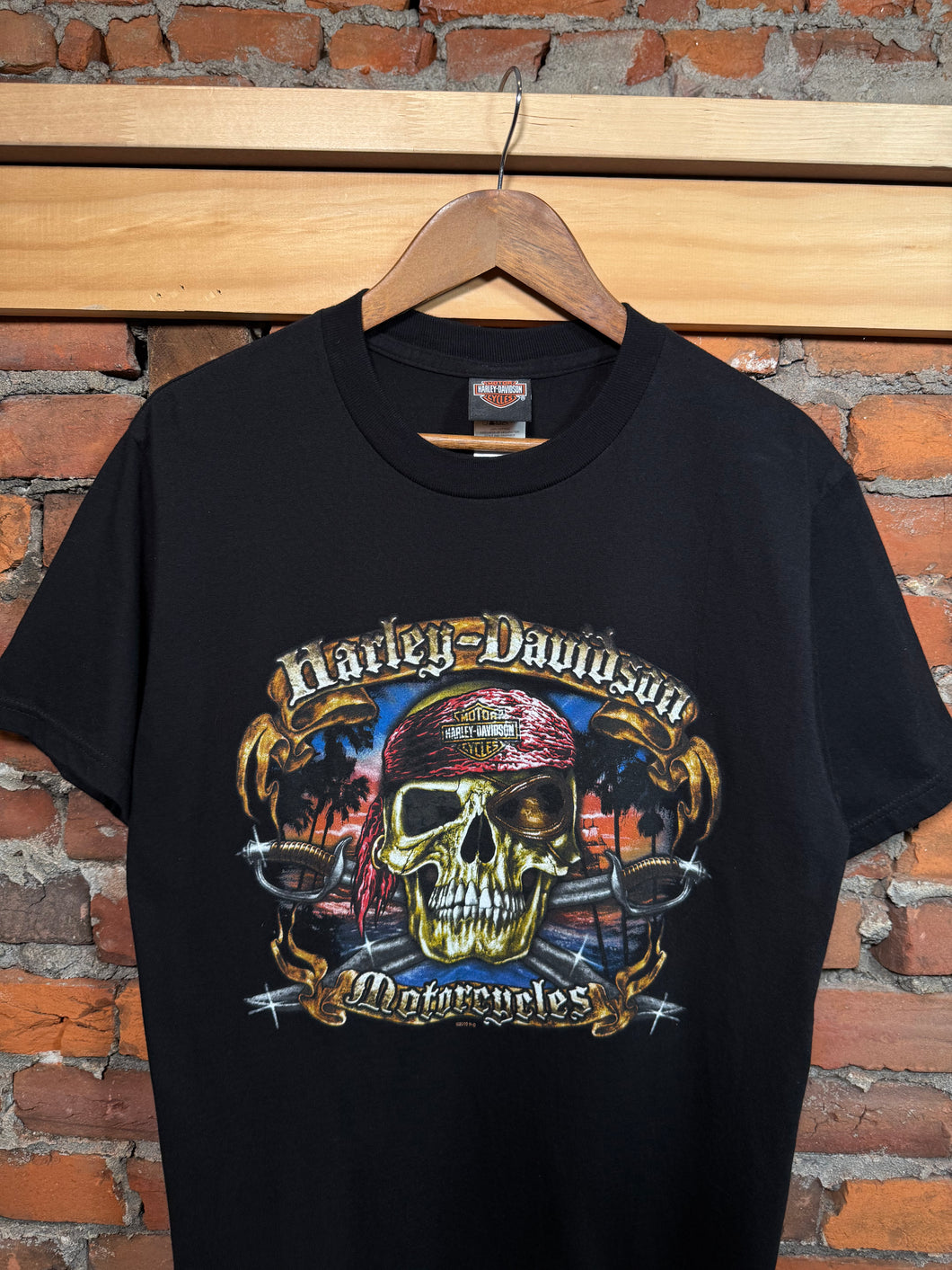 2000s Harley Davidson Skull T-Shirt (L)
