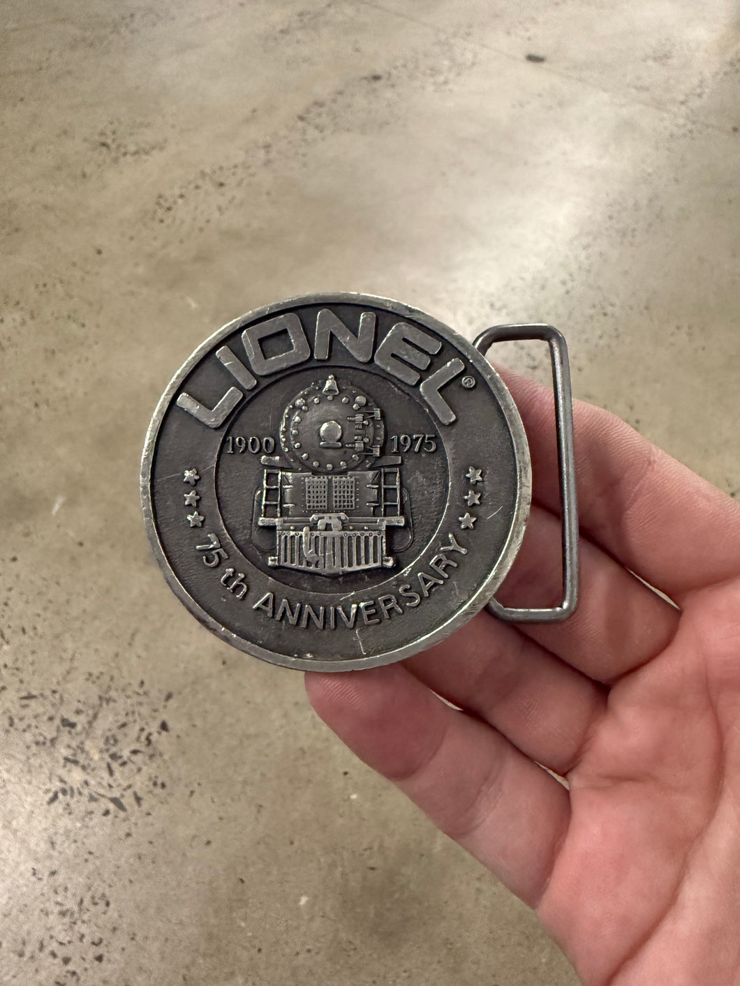 Vintage 1975 Lionel Trains 75th Anniversary Belt Buckle