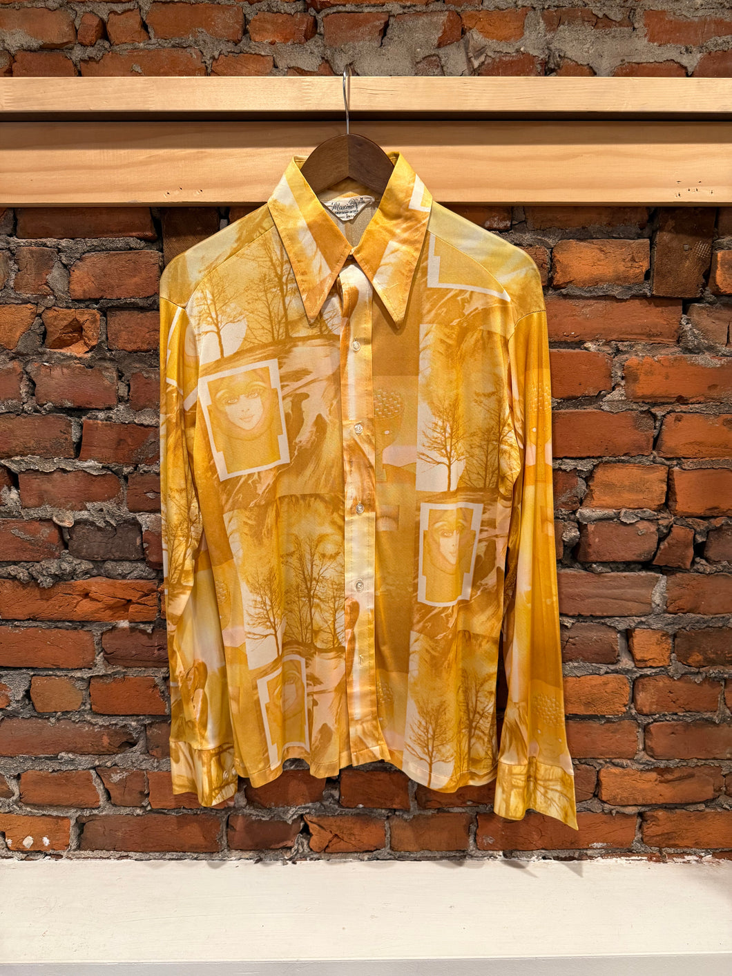 True Vintage 70s Women’s Face Disco Shirt (M)