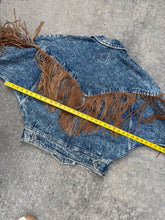 Load image into Gallery viewer, Vintage Women’s Denim Fringe Western Jacket (WS)
