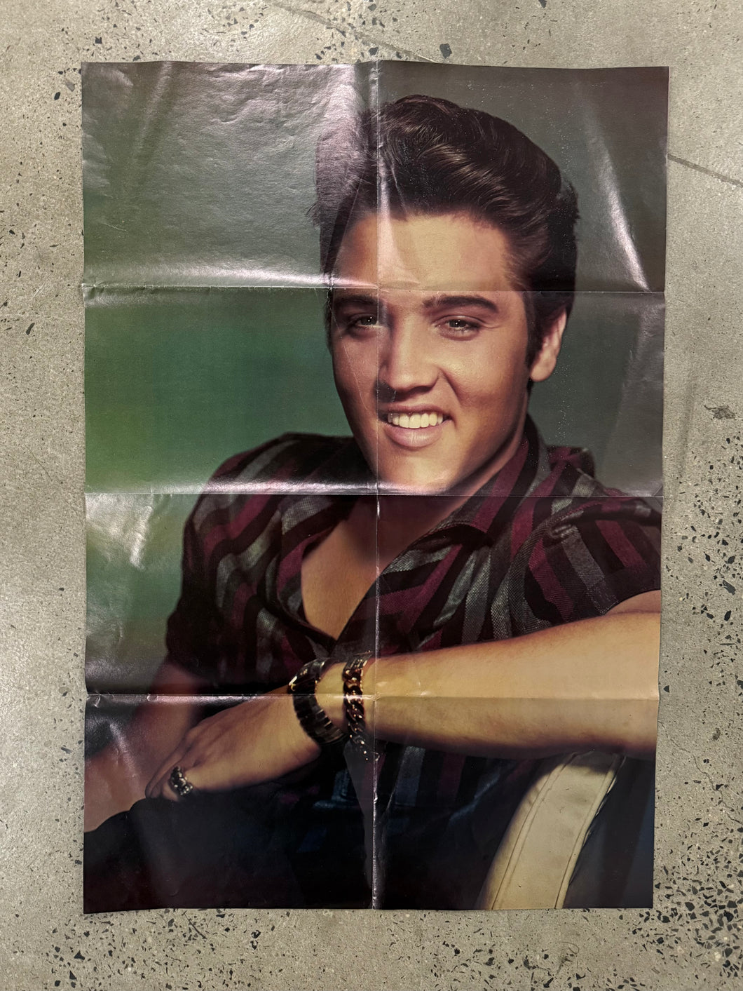 Vintage 70s Double Sided Elvis Poster (21x31inch)