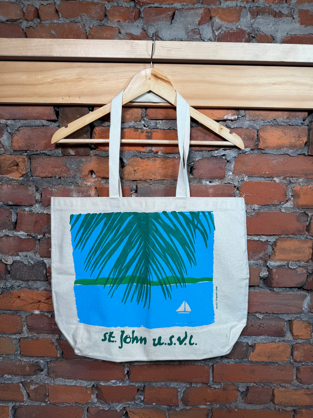 Vintage 1990 St John Virgin Islands Tote Bag