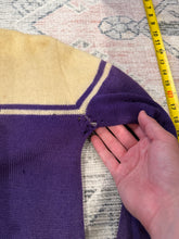 Load image into Gallery viewer, True Vintage Distressed B Letterman Cardigan Sweater (S/M)
