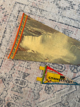Load image into Gallery viewer, Lot of 2 Vintage Pennants - Niagara Falls and Connecticut
