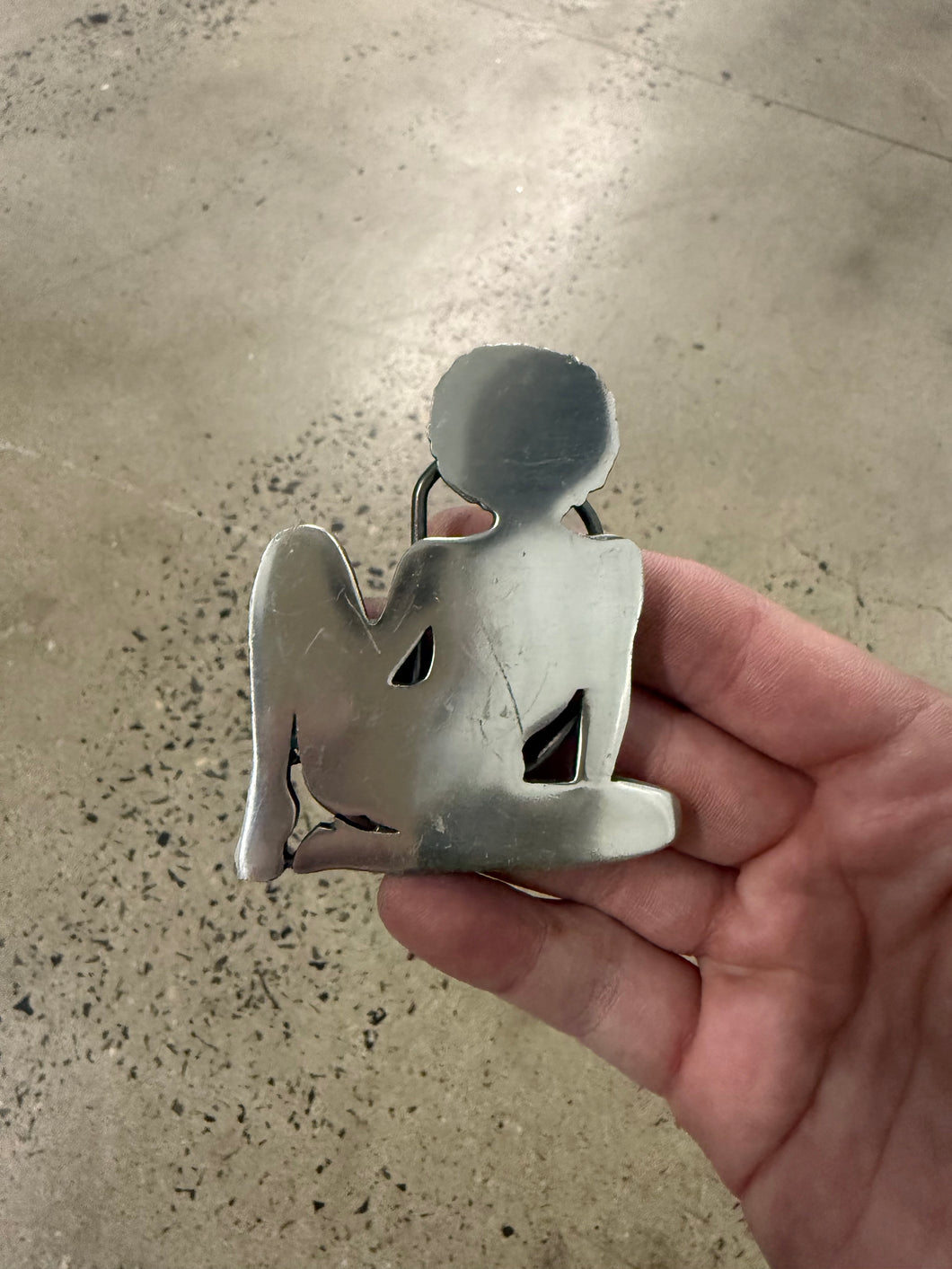 Vintage 2004 Afro Girl Belt Buckle