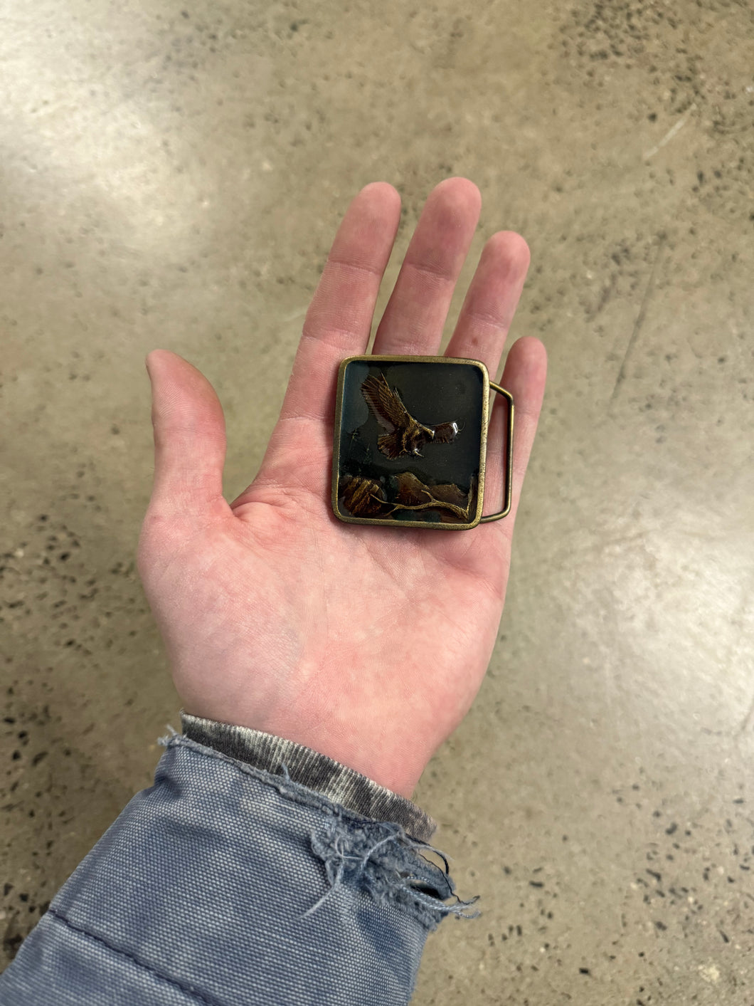 Vintage 1977 Flying Eagle Belt Buckle