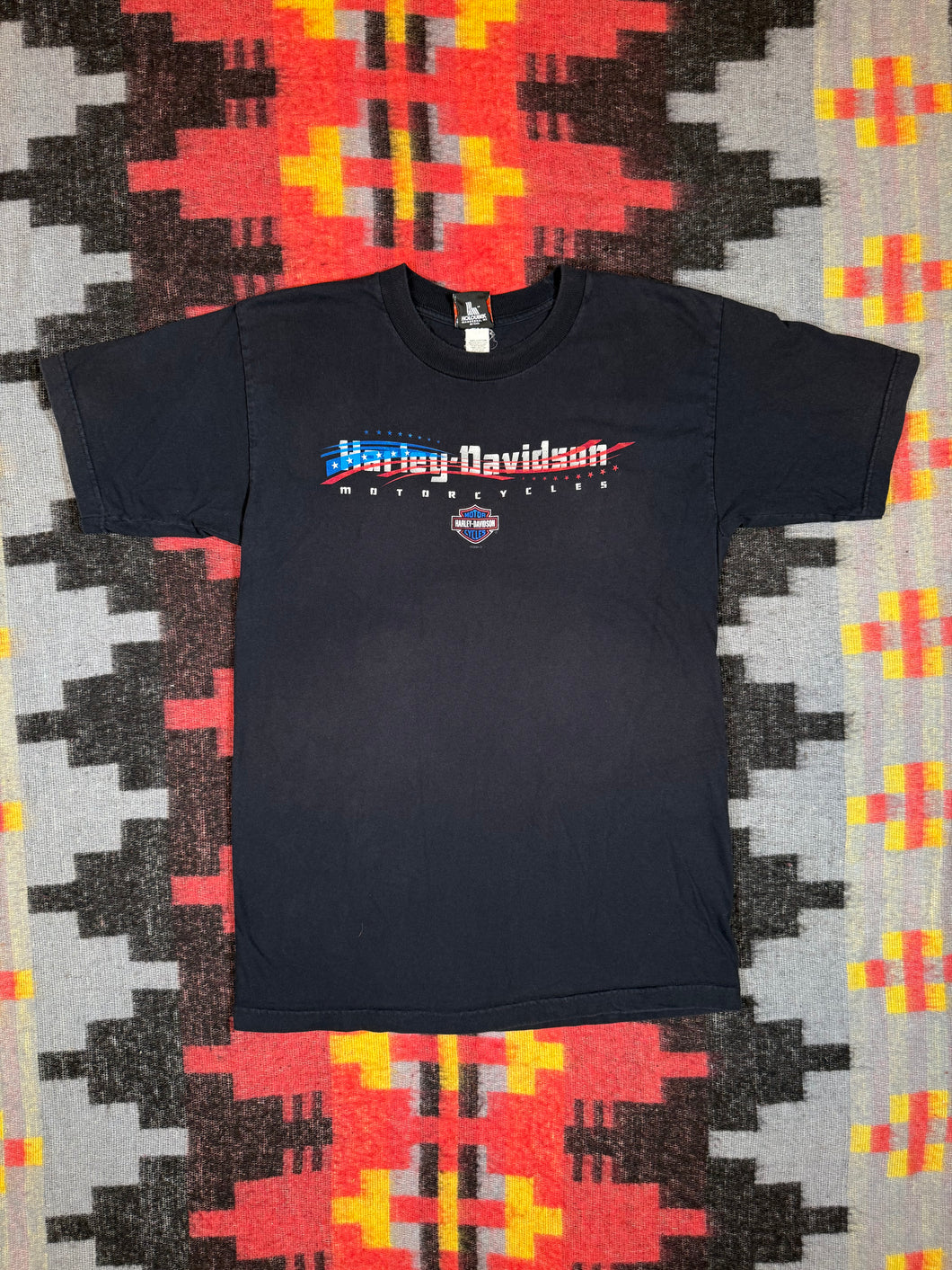 Harley Davidson American Flag Pennsylvania T-Shirt (L)