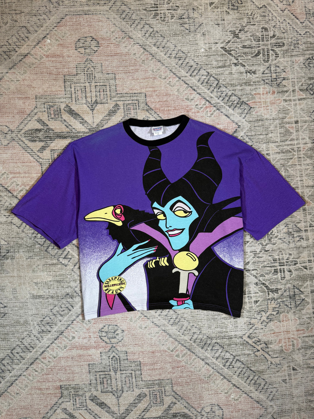 Vintage 90s Maleficent Disney Big Print Shirt (L/XL)