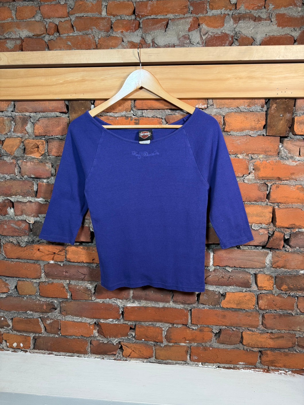Vintage Harley Davidson Blue Women’s Top (WS)