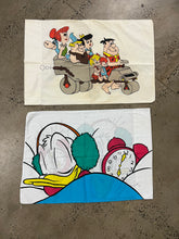 Load image into Gallery viewer, Lot of 2 Vintage Pillowcases - Donald Duck and The Flintstones
