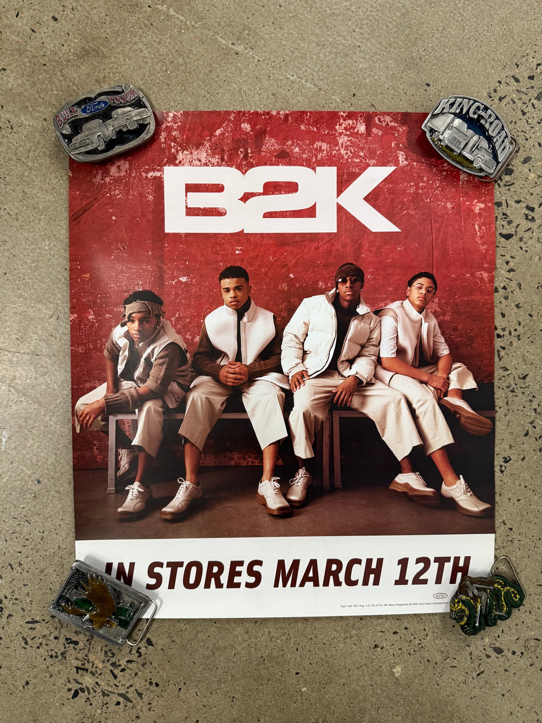 2002 B2K Band Promo Poster (16x19)