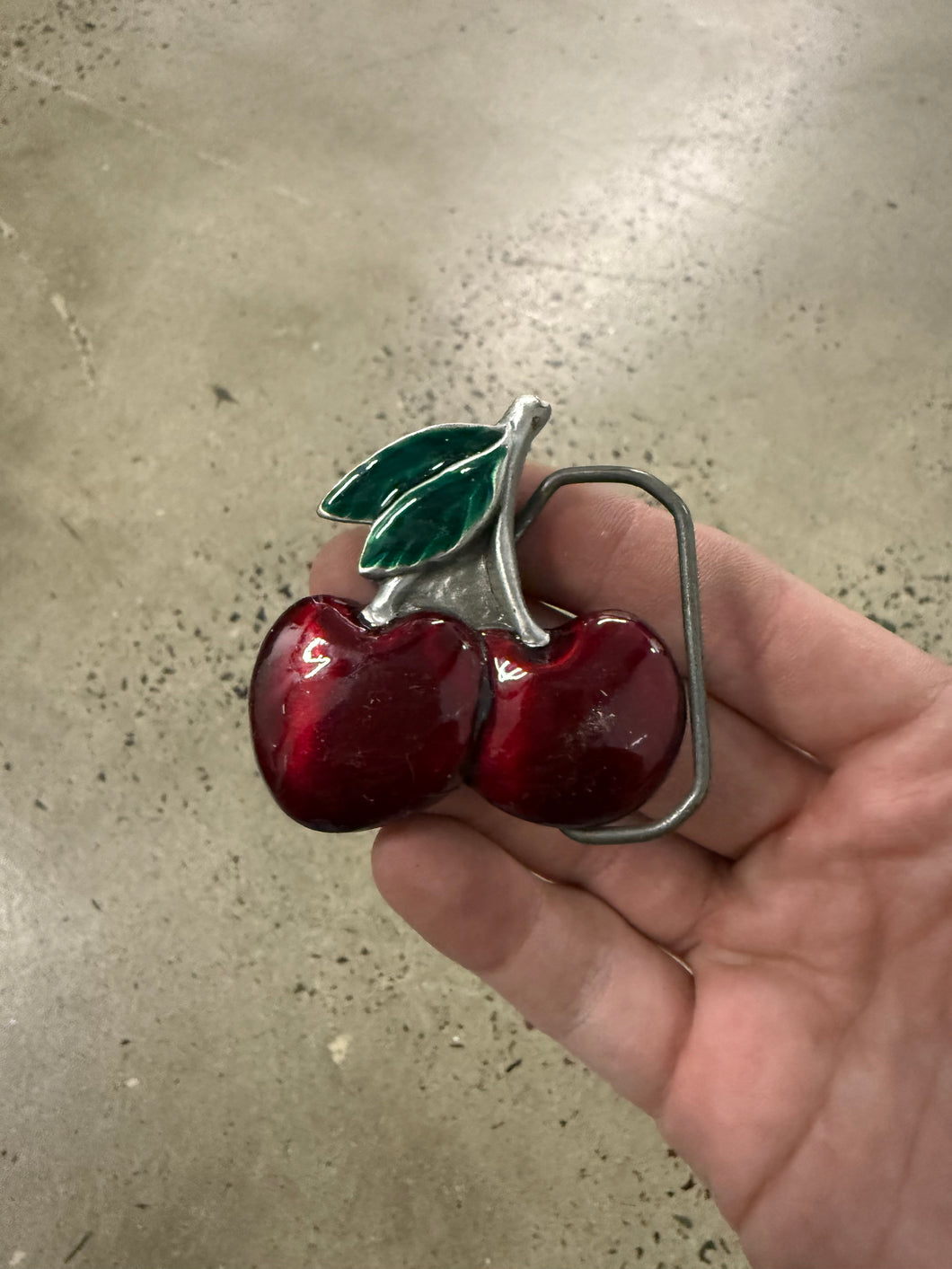 Vintage Cherry Belt Buckle