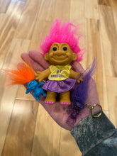 Load image into Gallery viewer, Lot of 3 Vintage Trolls- 1 Keychain and 2 Dolls
