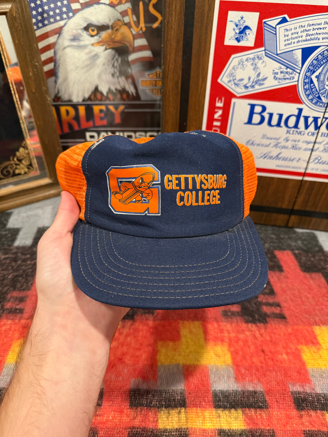 Vintage 80s Gettysburg College Trucker
