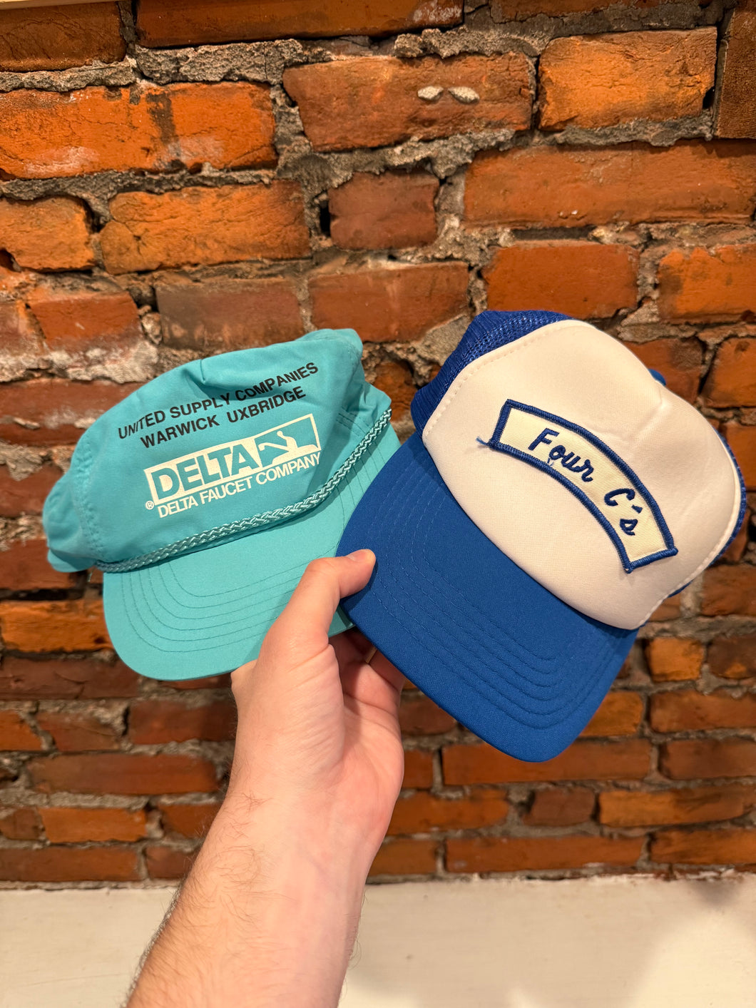 Lot of 2 Vintage Company Trucker SnapBack Hats