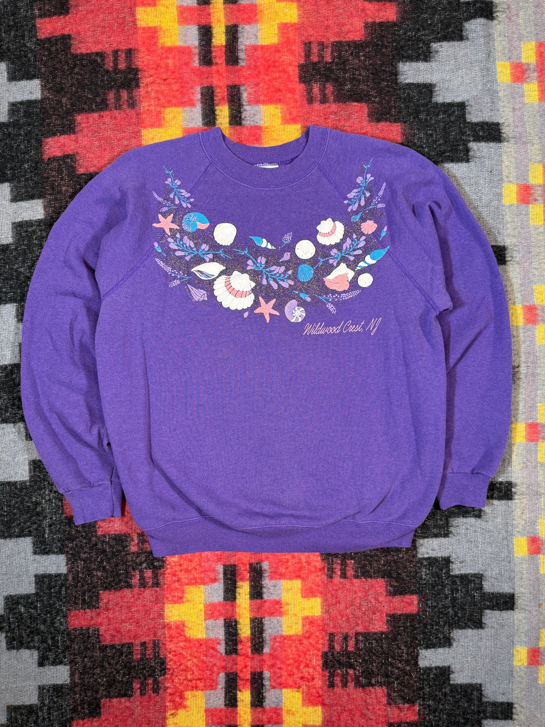 Vintage Early 90s Puffy Print Shell Crewneck (M)