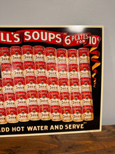 Load image into Gallery viewer, Vintage 1991 Campbells Soup American Flag Metal Sign (16.5x11)
