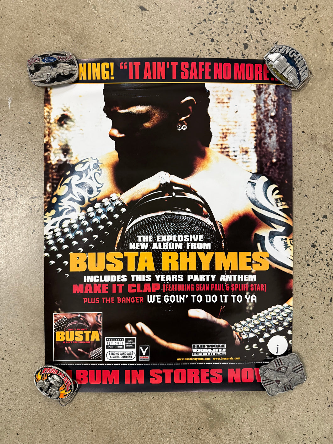 Vintage Early 2000s Busta Rhymes Album Promo Poster (18x24)