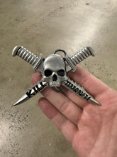 Load image into Gallery viewer, 2000s Kill Terrorists Skull Belt Buckle

