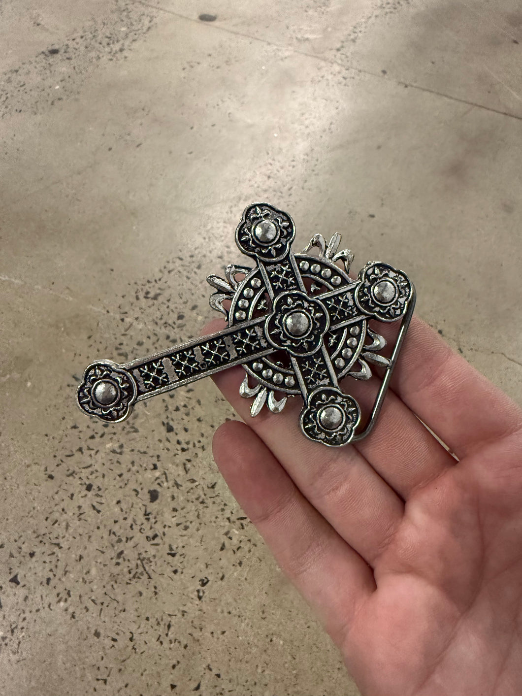 Vintage 2000 Cross Belt Buckle