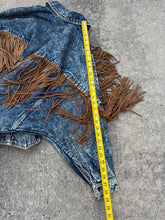 Load image into Gallery viewer, Vintage Women’s Denim Fringe Western Jacket (WS)
