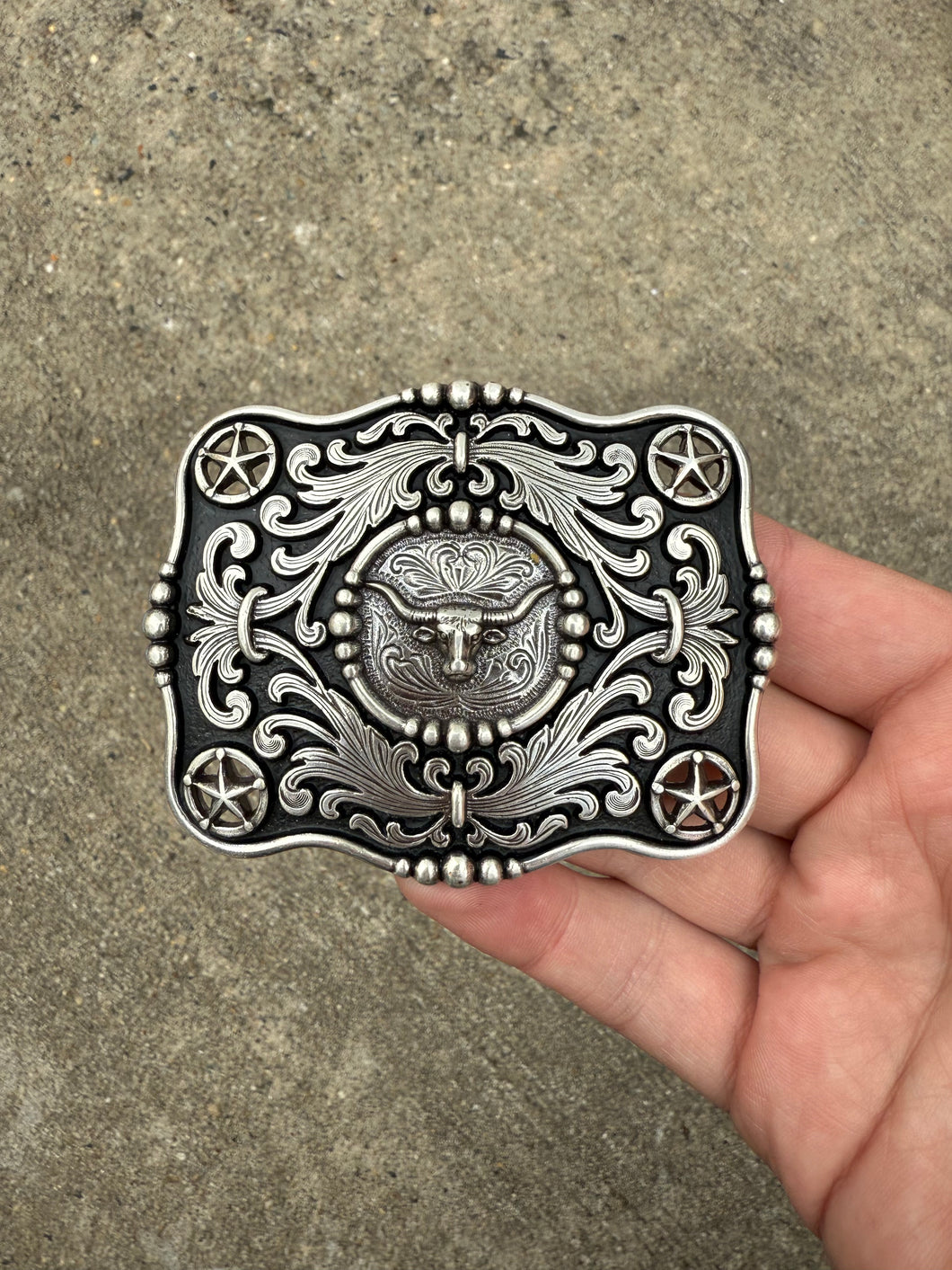 Longhorn Western Belt Buckle