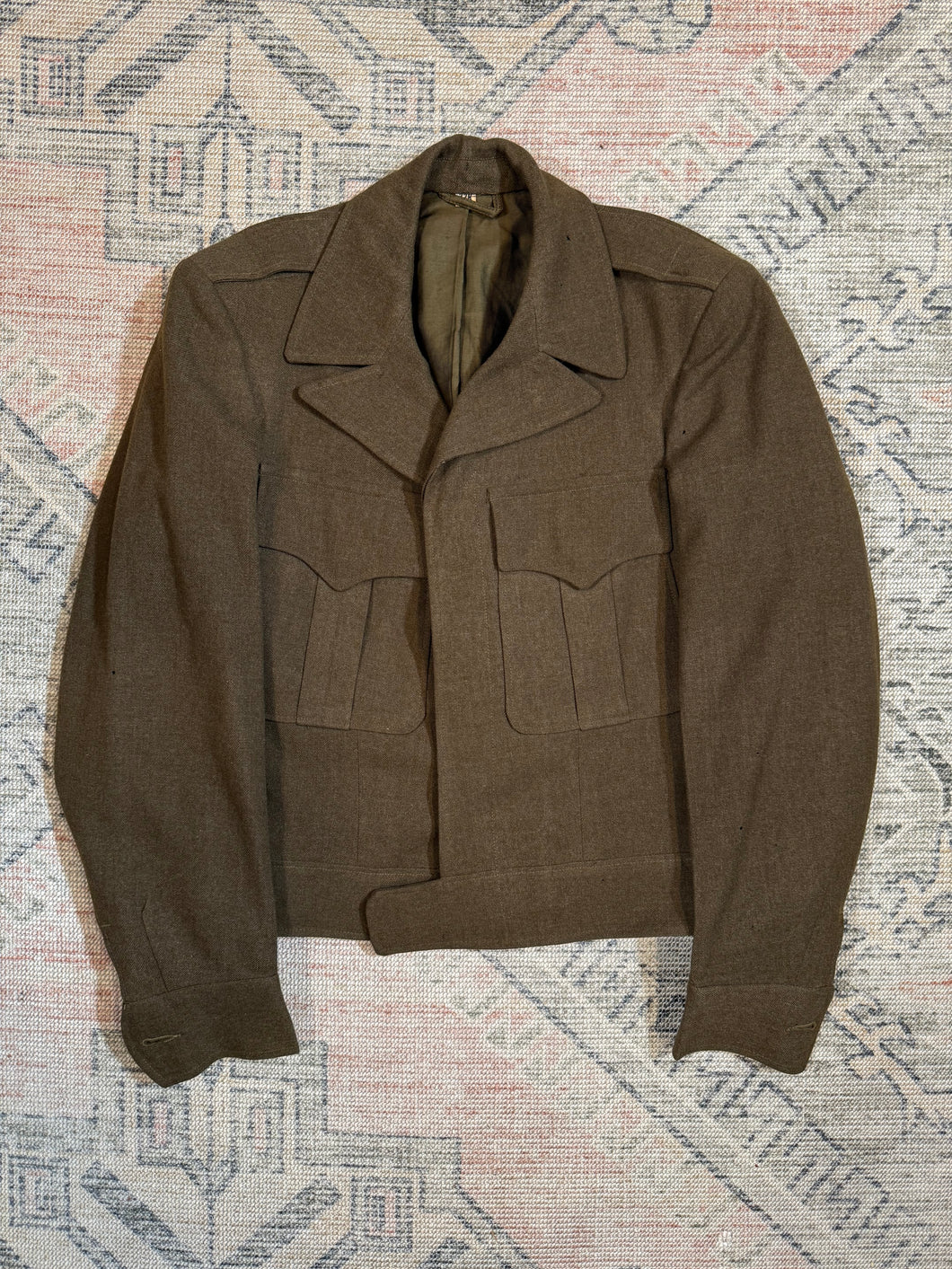 Vintage Wool Military Jacket (32R, See Measurements)