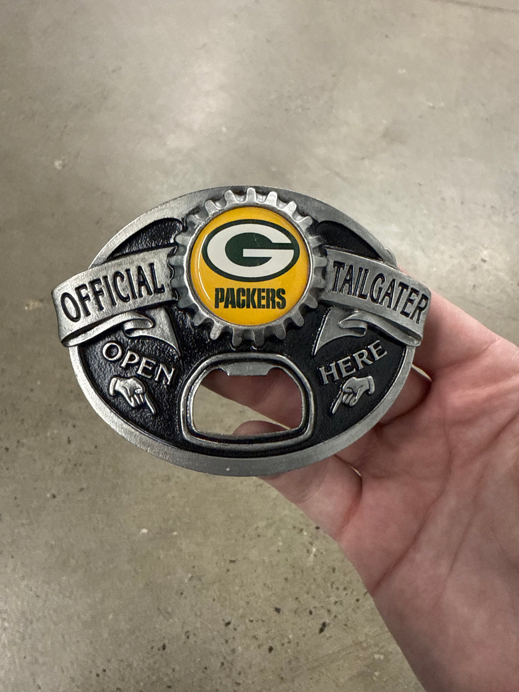 2000s GreenBay Packers Bottle Opener Belt Buckle