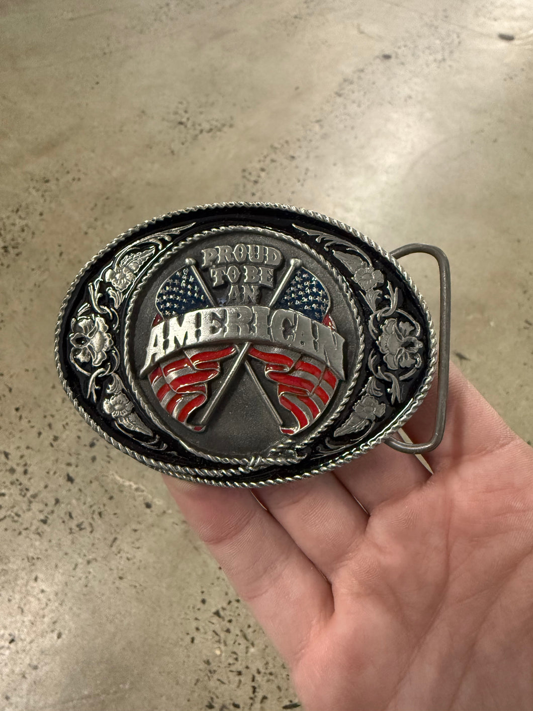 2000s Proud To Be An American Belt Buckle