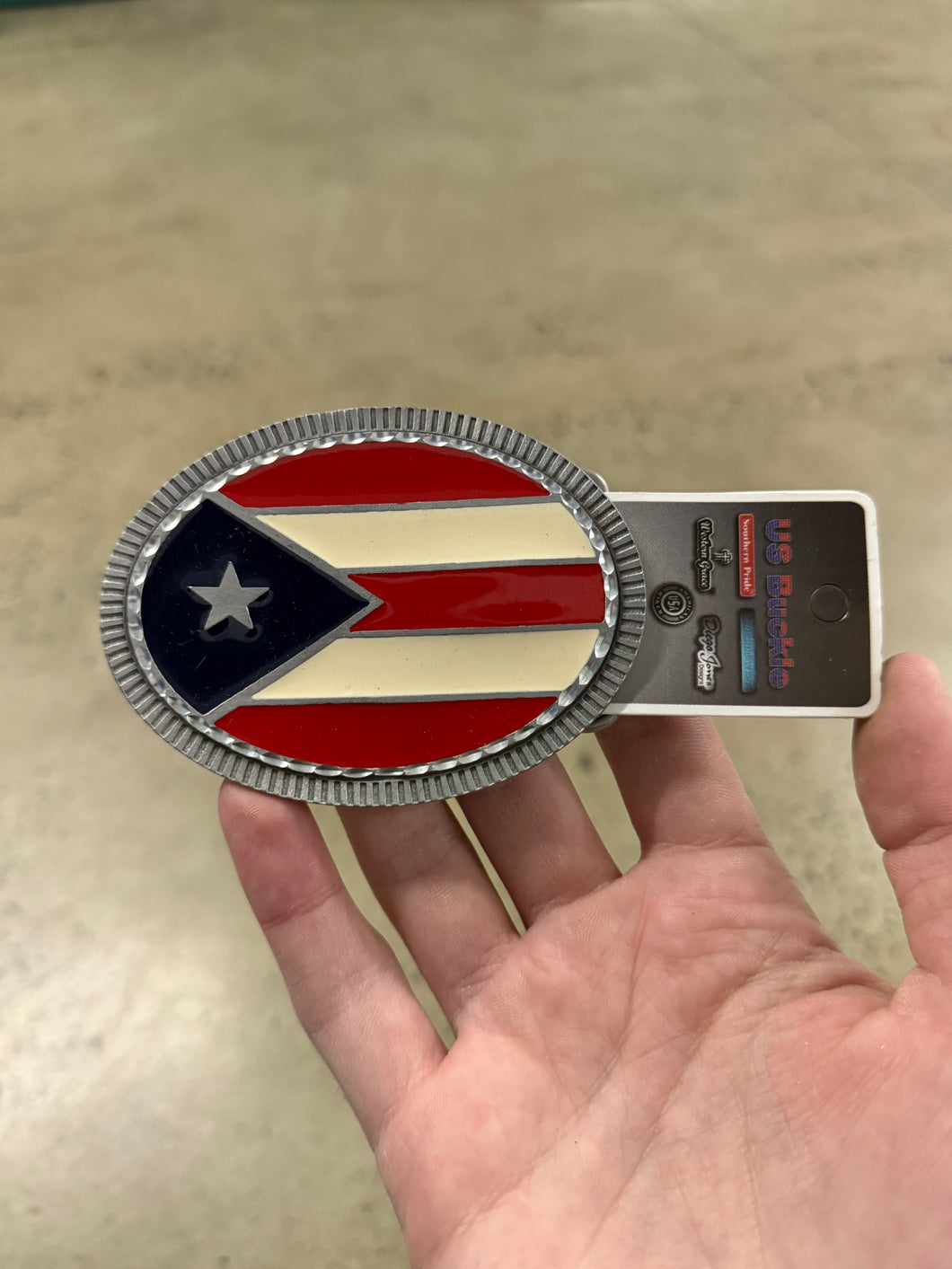 2000s Puerto Rico Flag Unworn Belt Buckle