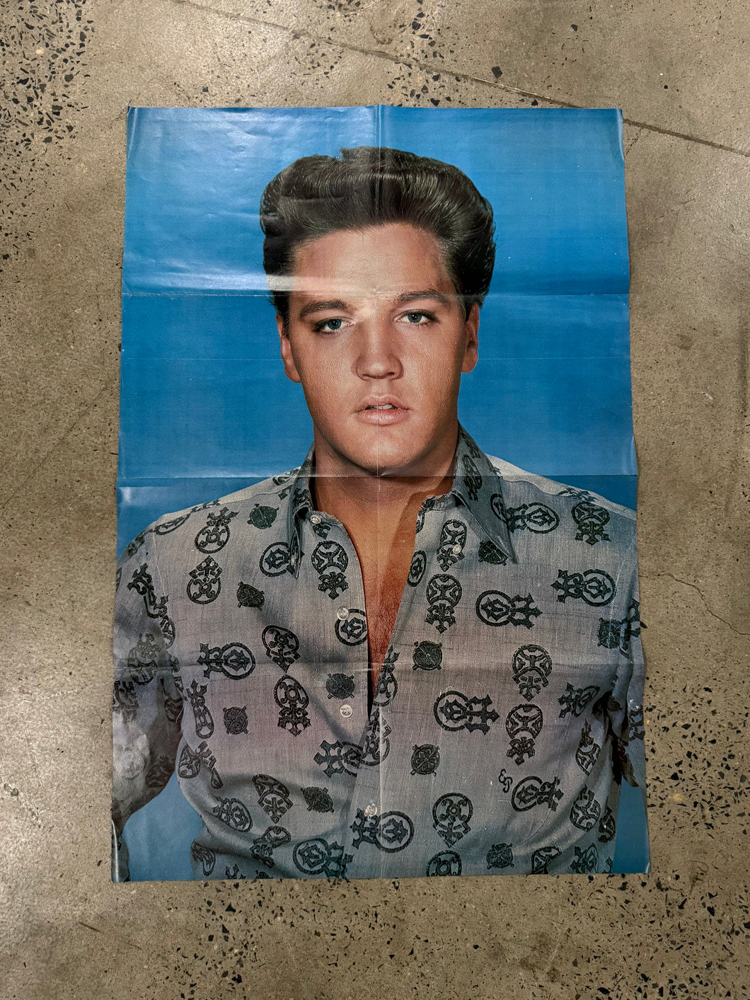 Vintage 70s Double Sided Elvis Poster (21x31inch)