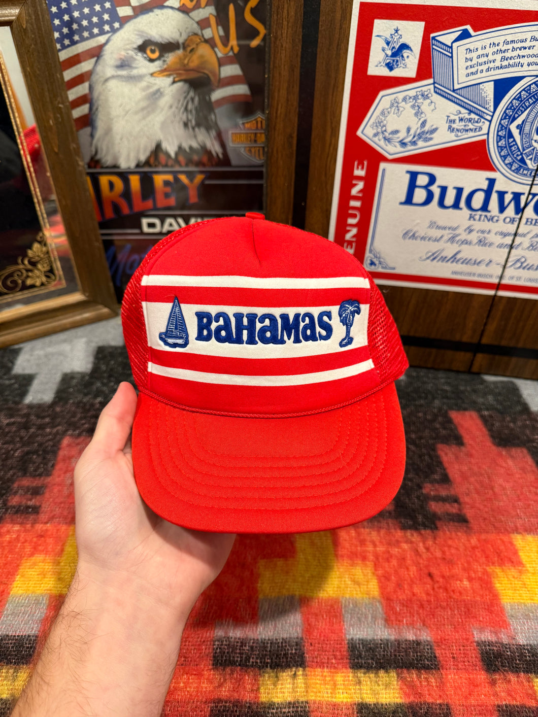 Vintage 80s Bahamas Trucker Hat