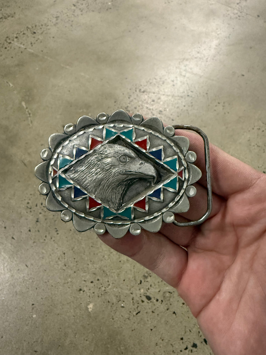 Vintage Eagle Head Belt Buckle