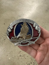 Load image into Gallery viewer, Vintage Eagle Holding Guns Belt Buckle
