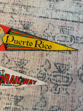Load image into Gallery viewer, Lot of 2 Vintage Pennants - Puerto Rico and Cog Railway

