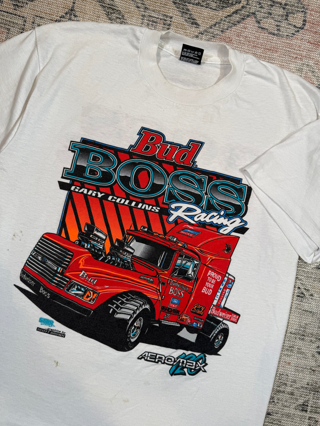 Vintage Budweiser Boss Racing Truck T-Shirt (L)